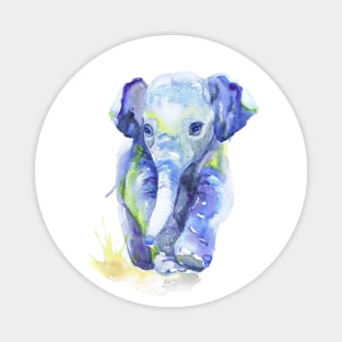 Blue Baby Elephant Magnet